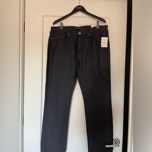 Men’s Guess Black Herringbone Wash Slim Straight Jeans - Size 36